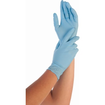 HYGOSTAR® Nitrilhandschuhe Safe Premium, puderfrei, blau 1 Packung = 100 Stück, Größe S - Bild-Darstellung des Produktes 1