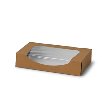 Greenbox Tortenschachtel mit Sichtfenster, 900 ml, braun 1 Karton = 400 Stück - Bild-Darstellung des Produktes 1