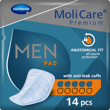 MoliCare® Premium MEN pad Inkontinenzeinlage 5 Tropfen, 1 Packung = 14 Einlagen - Bild-Darstellung des Produktes 1