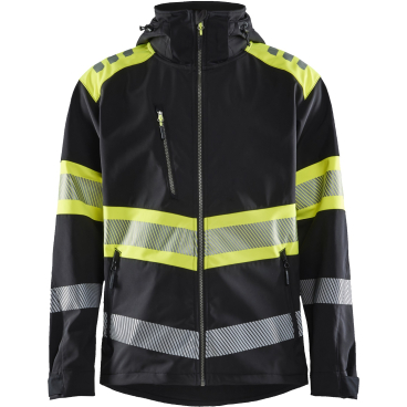 BLAKLÄDER® Warnschutz Softshelljacke 4494, schwarz/gelb 1 Stück, Größe: 3XL - Bild-Darstellung des Produktes 1