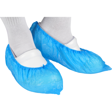 ABENA® Einweg-Schuhüberzieher, 41 x 15 cm, blau, LDPE 1 Packung = 100 Stück, Größe XL, Schuhgröße: 42-45 - Bild-Darstellung des Produktes 1