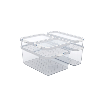 Rotho CAUMA KS Organizer Set, verschiedene Größen Größen 2 x 1,2 l, 1 x 1,15 l, 1 x 2 l und 1 x 4,65 l - Bild-Darstellung des Produktes 1