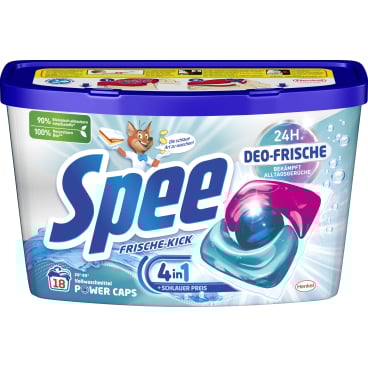 Spee Power Caps Frische Kick 4 in 1 Vollwaschmittel 0,216 kg - Box , 18 Waschladungen - Bild-Darstellung des Produktes 1