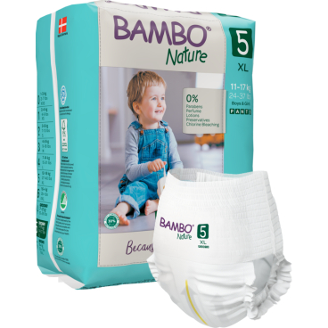 Bambo® Nature Pants Windeln, Größe 5, 12 - 18 kg 1 Karton = 5 Packungen à 19 Stück - Bild-Darstellung des Produktes 1