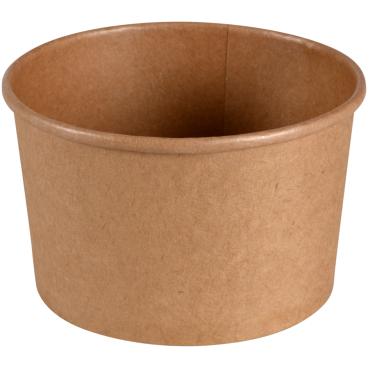 ABENA® Pappschale, braun, Ø 11,1 cm, 480 ml 1 Karton = 10 Packungen à 50 Stück - Bild-Darstellung des Produktes 1