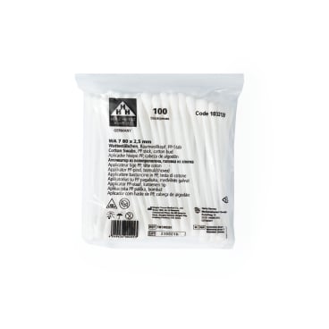 Heinz Herenz Plastikstäbchen, Wattestäbchen WA 7 PL, unsteril 1 Packung = 100 Stück, Länge: 75 x 2,5 mm - Bild-Darstellung des Produktes 1