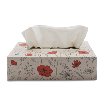 Fripa oecolife Taschentücher, RECYCLING, 4-lagig 1 Karton = 20 Packung à 80 Tücher, farbig sortiert - Bild-Darstellung des Produktes 1