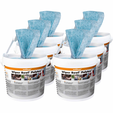 Wiper Bowl feuchtes Reinigungstuch 1 Karton = 6 Eimer à 72 Polytex-Tücher - Bild-Darstellung des Produktes 1