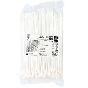 Heinz Herenz Plastikstäbchen, Wattestäbchen WA 1 Rayon, unsteril 1 Packung = 100 Stück, Länge: 150 x 2,5 mm - Bild-Darstellung des Produktes 1