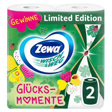 Zewa Wisch & Weg limited Edition Küchenrolle mit Motiv – 1 Packung = 2 Rollen à 72 Blatt