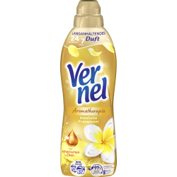 Henkel AG & Co. KGaA Vernel Aromatherapie Sinnliche Frangipani Weichspüler, 37 WL, Langanhaltende Wäschepflege hält bis zu 100 Tage frisch, 814 ml - Flasche V37FF