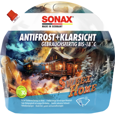 SONAX Antifrost & Klarsicht, Frostschutz bis –18 °C, Sweet Home 3 Liter - Standbodenbeutel - Bild-Darstellung des Produktes 1