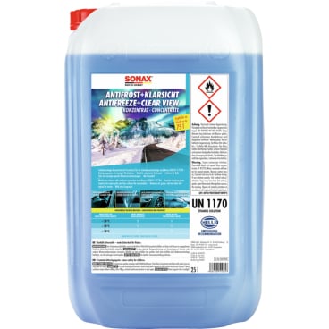 SONAX Antifrost & Klarsicht Scheibenreiniger Konzentrat, Citrus 25 Liter - Kanister - Bild-Darstellung des Produktes 1