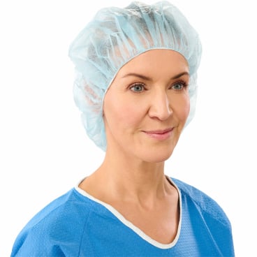 Sentinex® Easy Baretthaube, Vliesstoff 1 Packung = 100 Stück, Farbe: blau - Bild-Darstellung des Produktes 1