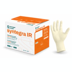 HARPS Europe GmbH Sempermed® syntegra IR Einmalhandschuhe, creme, Puderfreie Einweghandschuhe, latexfrei, steril, 1 Packung = 50 Paar, Größe M (8,5) 3000011687