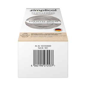simplicol Textilfarbe intensiv Set – Farbe: Eiskaffee-Braun
