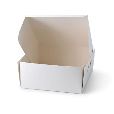 Greenbox Kuchenbox, Pappe, weiß 1 Karton = 100 Stück, Maße (L x B x H): 23 x 23 x 10 cm - Bild-Darstellung des Produktes 1