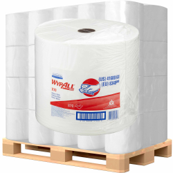 Kimberly Clark Professional WYPALL® X70 Wischtücher, Großrolle weiß, Tücher für anspruchsvolle Pflege- und Reinigungsvorgänge, 1 Palette = 30 Rollen à 870 Tücher 8348