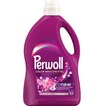 Perwoll Renew Color Waschmittel, Flüssigwaschmittel, Blütenrausch 2,6 Liter - Flasche, 52 WL - Bild-Darstellung des Produktes 1