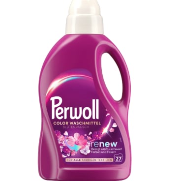 Perwoll Renew Color Waschmittel, Flüssigwaschmittel, Blütenrausch 1,35 Liter - Flasche, 27 WL - Bild-Darstellung des Produktes 1