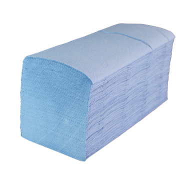 zetForm® – Falthandtücher V-Falz, Tissue, blau, 2-lagig 1 Karton = 3150 Tücher  - Bild-Darstellung des Produktes 1