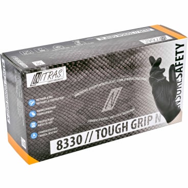 NITRAS TOUGH GRIP N Einmalhandschuhe, schwarz 1 Packung = 50 Stück, Größe XL - Bild-Darstellung des Produktes 1