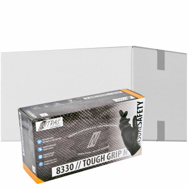 NITRAS TOUGH GRIP N Einmalhandschuhe, schwarz 1 Karton = 10 Packungen = 500 Stück, Größe XL - Bild-Darstellung des Produktes 1