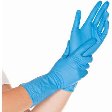 Hygostar® Super High Risk Nitrilhandschuhe, puderfrei 1 Karton = 10 Packungen à 50 Stück, Größe L - Bild-Darstellung des Produktes 1