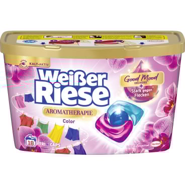Weißer Riese Color Trio-Caps Aromatherapie Orchidee 1 Box = 18 Caps, für ca. 18 Waschladungen - Bild-Darstellung des Produktes 1