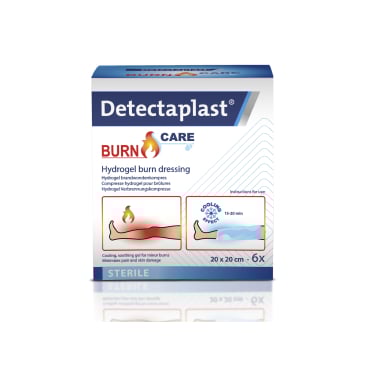 Detectaplast Burn Care Hydrogel Verbrennungskompresse 1 Box = 6 Stück, Maße: 20 x 20 cm - Bild-Darstellung des Produktes 1