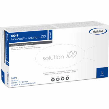 MaiMed® solution 100 magenta Nitrilhandschuhe, puderfrei 1 Packung = 100 Stück, Größe L - Bild-Darstellung des Produktes 1