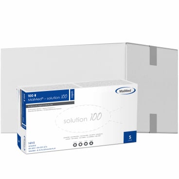 MaiMed® solution 100 magenta Nitrilhandschuhe, puderfrei 1 Karton = 10 Packungen à 100 Stück, Größe S - Bild-Darstellung des Produktes 1