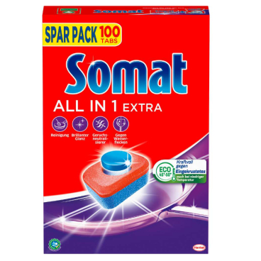 Somat All in 1 Extra Spülmaschinentabs 1 Packung = 100 Tabs - Bild-Darstellung des Produktes 1