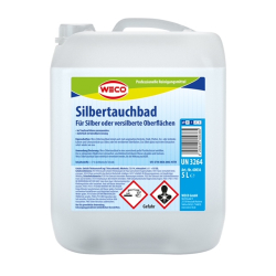 Weco GmbH Weco Silbertauchbad, Leistungsstarke Reinigungsflüssigkeit für die Anwendung im Tauchverfahren, 5 Liter - Kanister 60036