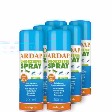 ARDAP Repell Ungezieferspray 1 Karton = 6 Sprühdosen à 200 ml - Bild-Darstellung des Produktes 1