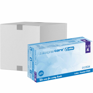 Sempercare® Einmalhandschuhe Edition Latex LOF 1 Karton = 10 x 90 = 900 Stück, Größe XL (9-10) - Bild-Darstellung des Produktes 1