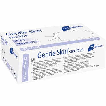 Meditrade Gentle Skin® sensitive Latex Untersuchungshandschuh 1 Packung = 100 Stück, Größe M - Bild-Darstellung des Produktes 1