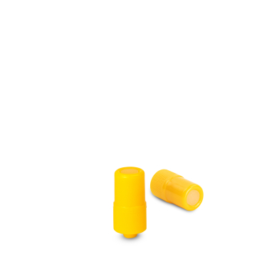 Dispomed® Injektionsstopfen, Luer Lock Ansatz 1 Packung = 100 Stück, gelb - Bild-Darstellung des Produktes 1