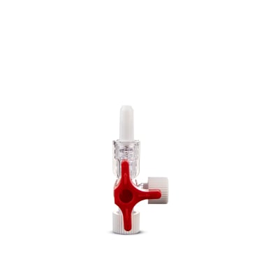 Dispomed® Dreiwegehahn, Luer Lock Anschlüsse 1 Packung = 100 Stück, rot - Bild-Darstellung des Produktes 1