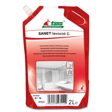TANA SANET lavocid C Sanitärreiniger 2 Liter - Standbeutel - Bild-Darstellung des Produktes 1