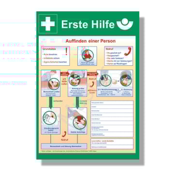 GRAMM medical Erste-Hilfe-Notfalltafel 1 Stück, Maße (H x B): 57 x 39 cm - Bild-Darstellung des Produktes 1