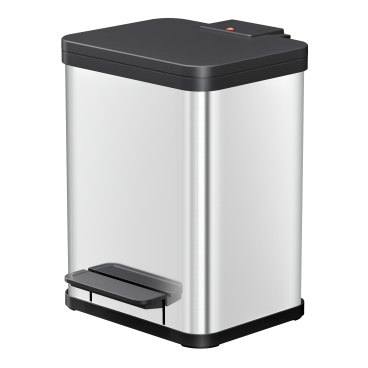 Hailo Öko Duo Plus M Mülltrenner, matt, 2 x 9 Liter Farbe: Edelstahl - Bild-Darstellung des Produktes 1
