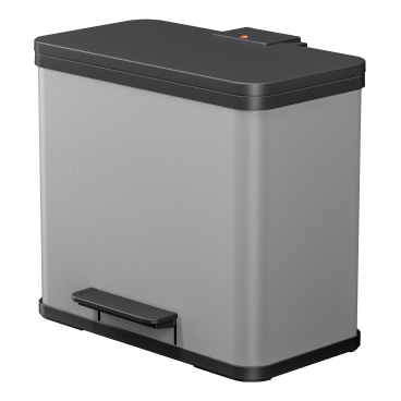 Hailo Öko Trio Plus L Mülltrenner, matt, 3 x 9 Liter Farbe: hellgrau - Bild-Darstellung des Produktes 1