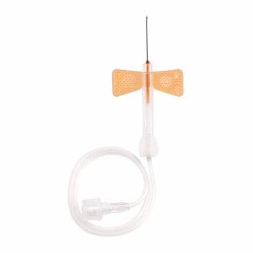 Dispomed ECOFLO® safety Perfusionsbesteck 1 Packung = 100 Stück, 25G x 3/4", Ø 0,50 x 19 mm, orange - Bild-Darstellung des Produktes 1