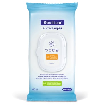 Sterillium® surface wipes Flächendesinfektionstücher 1 Karton = 7 Flowpacks à 60 Tücher, Maße: 17x 20 cm - Bild-Darstellung des Produktes 1
