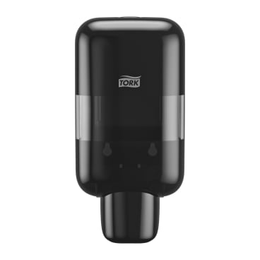 Tork Mini Seifen- und Desinfektionsmittelspender, S5 Maße (B x H x T): 11,2 x 22,4 x 9,9 cm, schwarz - Bild-Darstellung des Produktes 1