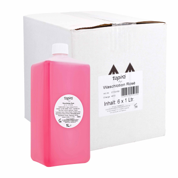 TAPIRA Pur Waschlotion rose, parfümiert 1 Karton = 6 Euroflaschen à 1000 ml - Bild-Darstellung des Produktes 1