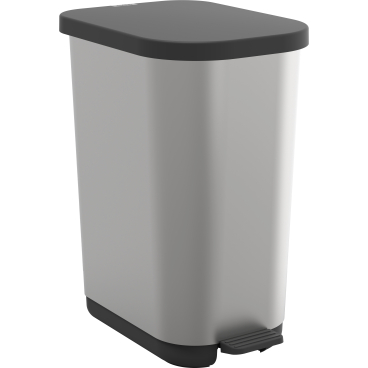 Rotho RIBO Treteimer, 35 Liter Farbe: IML Silber - Bild-Darstellung des Produktes 1