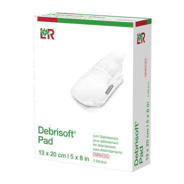 Debrisoft® Debridement Pad mit Grifftasche, steril, 13 x 20 cm 1 Packung = 5 Stück - Bild-Darstellung des Produktes 1