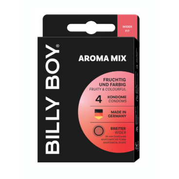 BILLY BOY Aroma Mix Kondome, BREITER 56 mm 1 Packung = 4 Stück - Bild-Darstellung des Produktes 1